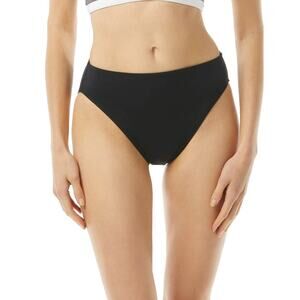 Michael Kors High Leg Bikini Bottoms Swimsuit Black Medium NWT